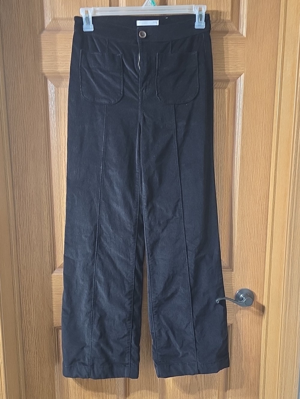 LC Lauren Conrad Black Wide-Leg Chino Pants